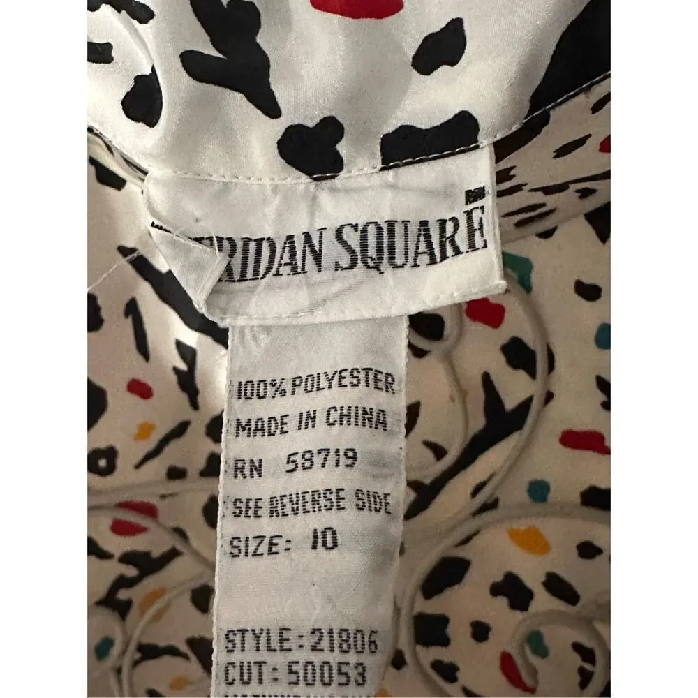 Beautiful SHOWSTOPPER  VINTAGE RARE women Sheridan Square Vintage size 10 MULTIC_6